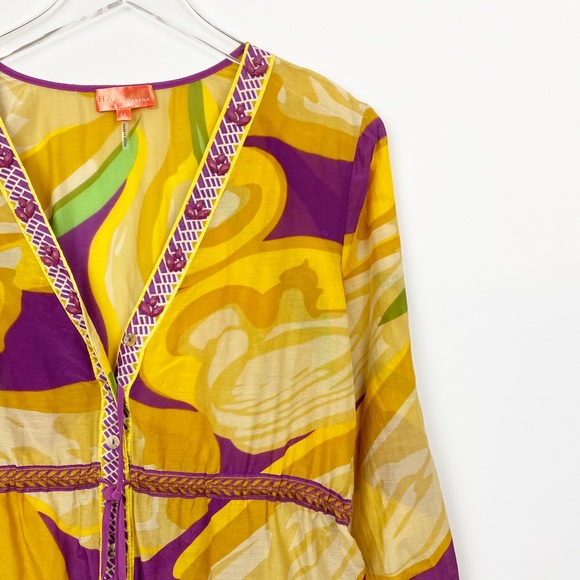 Hale Bob Cabana Embroidered Embellished Tunic M - Picture 3 of 13